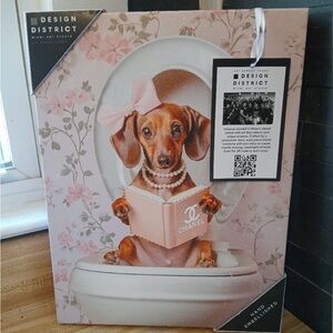 District Pink Dachshund Decor Accents